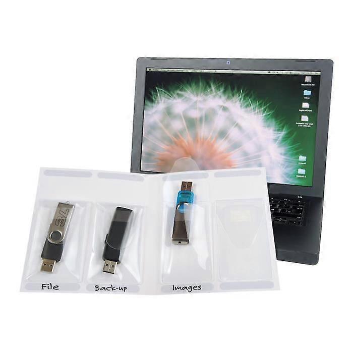 Fundas USB - 3l - Pack de 10 - Autoadhesivas - 52,5 x 90 mm - Transparentes