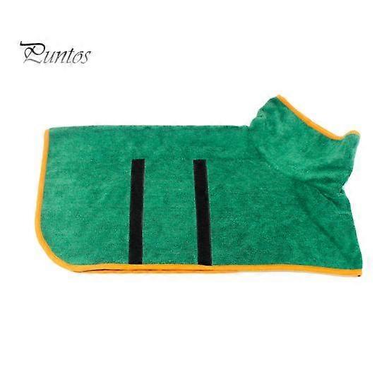 Microfiber Dog Bathrobe Towel Wrap Super Absorbent Drying Towel Adjustable Waist Fastener Machine Washable Dog Bath Towel for Small Medium Large Pets