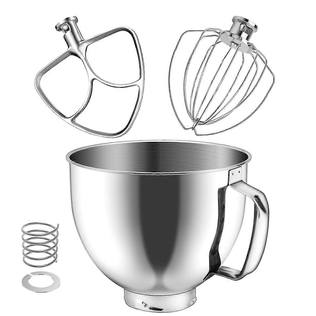 Kit di accessori di ricambio in acciaio inossidabile, compatibile per robot da cucina con testa inclinabile 4,5-5QT, arco miscelatore