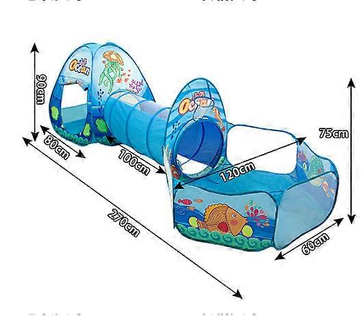 Basketball Hoop For Pop Up Children Play Tent, Ocean Theme, Portable & Folding Design, Breathable Material, Easy To Clean, Durable Polyester, Safe