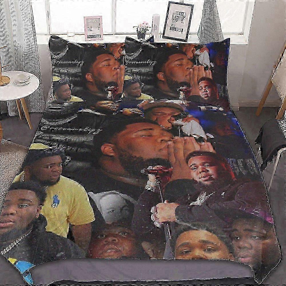 n1618 Lençóis Rod WaveConjunto de cama de 3 peças Conjunto de capa de edredão Conjunto de cama macia e confortável com (1 capa de edredão e 2 fronhas) Lençóis