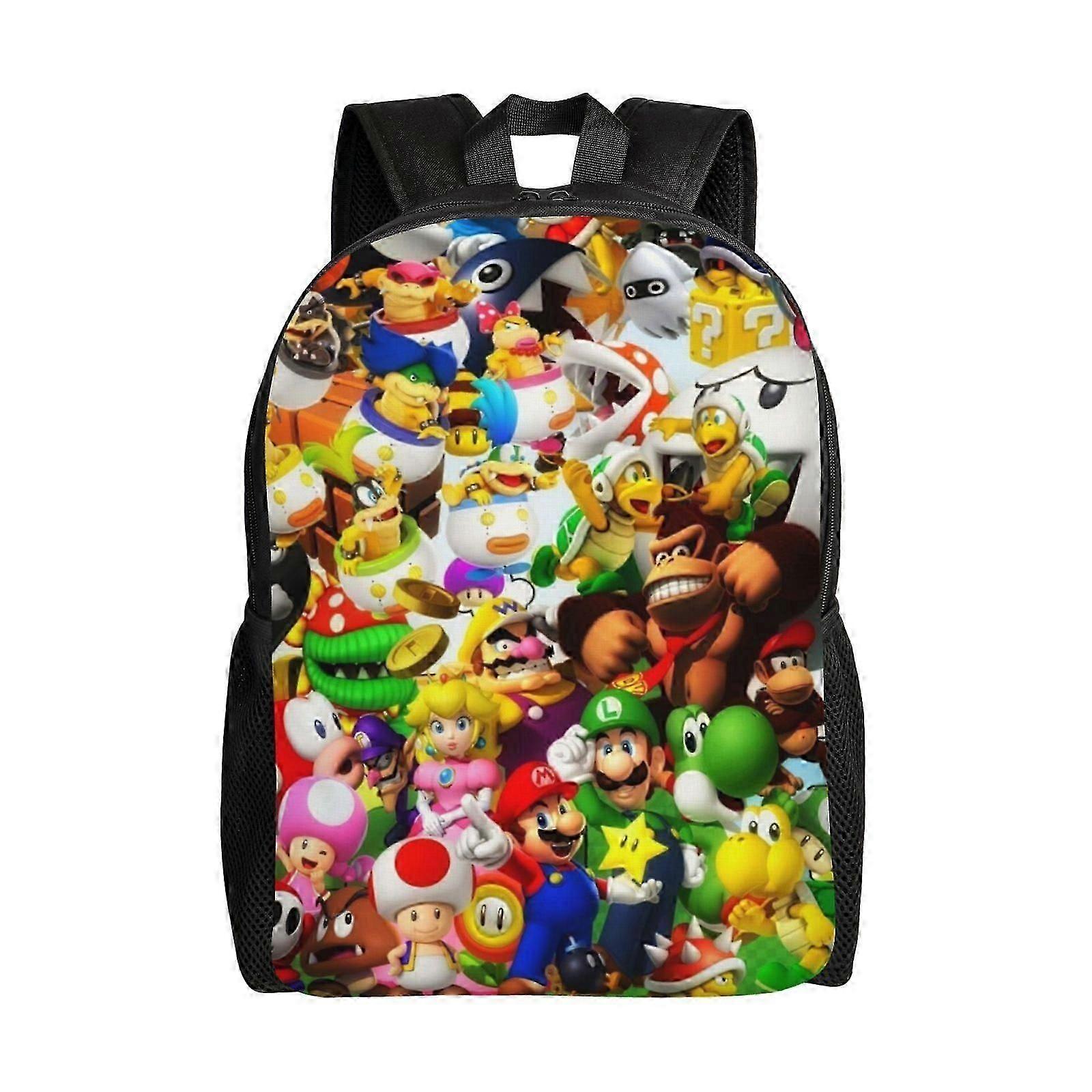 i1717 ماريو كيد مدرسة حقيبة ظهر غير رسمية حقيبة ظهر للسفر للأولاد والبنات ffrr1717
