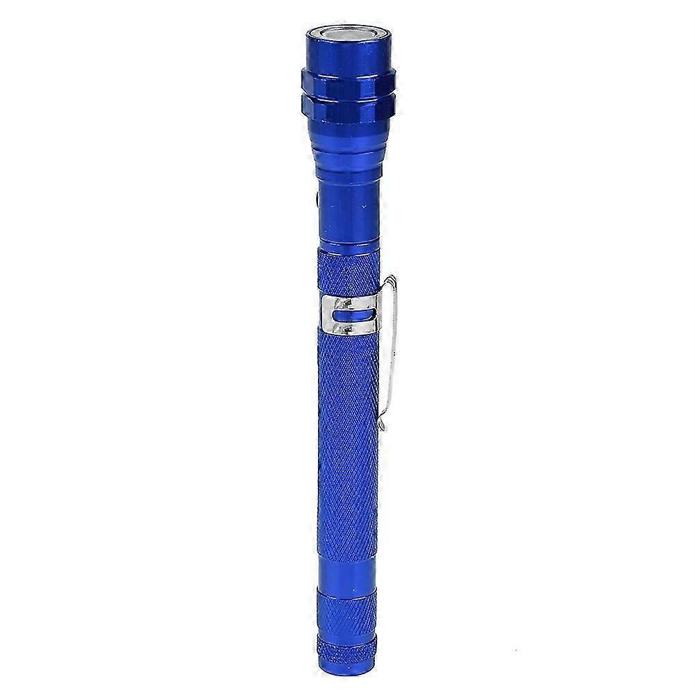 Multi function Mini Flexible Telescopic LED Flashlight Rotatable Torch with Magnetic End (Blue)