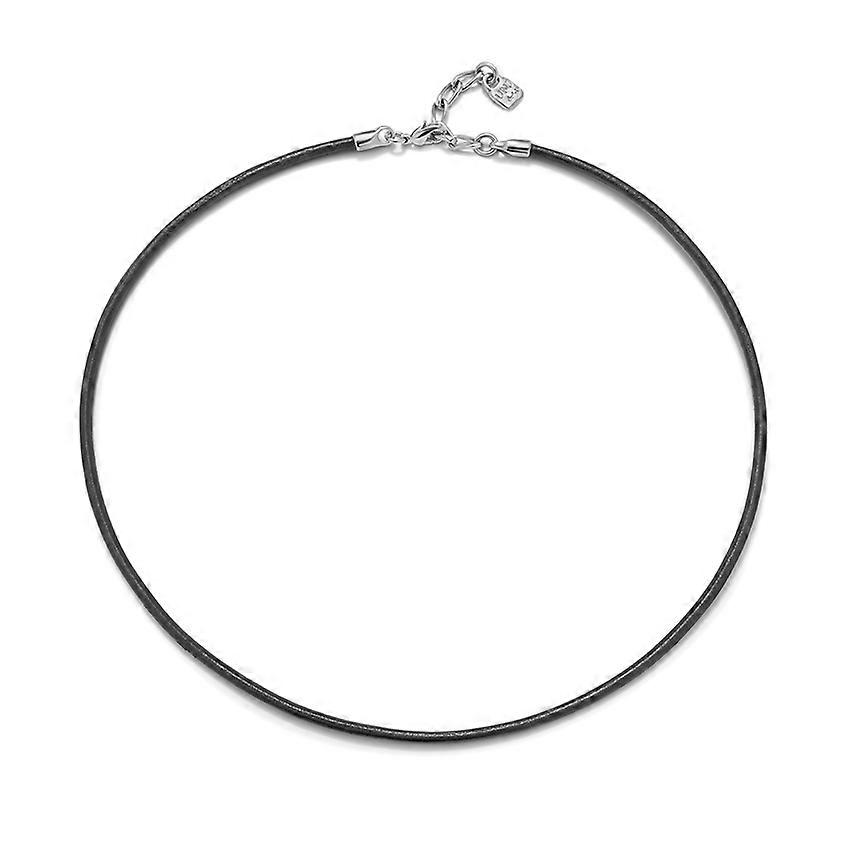 Sterling Silver Plated Hazte Black Necklace COL1975MTL0000U