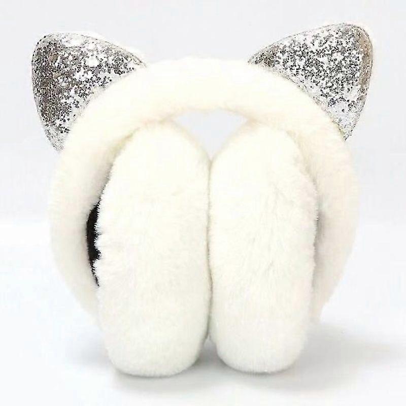 Aisiting Kadın Çocuk Kız Kabarık Kulaklıklar 3d Kedi Kulak Manşonları Kafa Bandı Kulak Isıtıcı