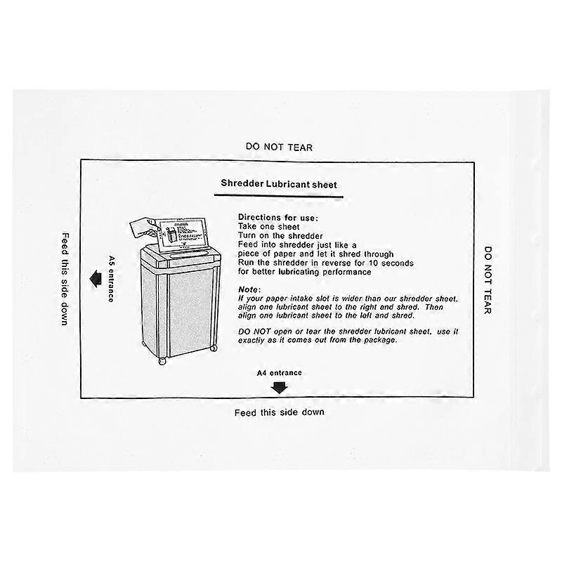 12PCS Paper Shredder Lubricant Sheets Shredder Lubricating Oil
