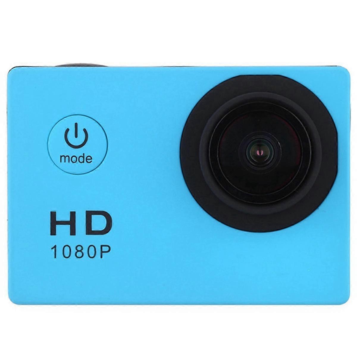 1080P HD Action Camera LCD Screen Waterproof 30m Sports Blue