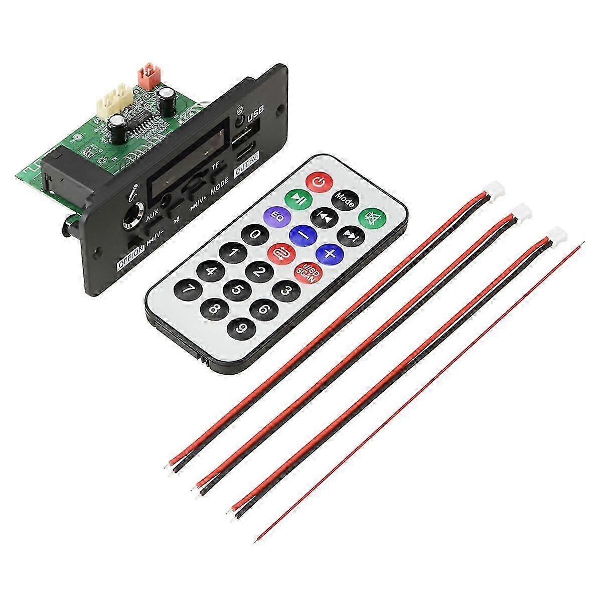 2x25W Audio Amplifier Player 12V MP3 Decoder Board Calling Recording Bluetooth 5.0 Car MP3 Player w