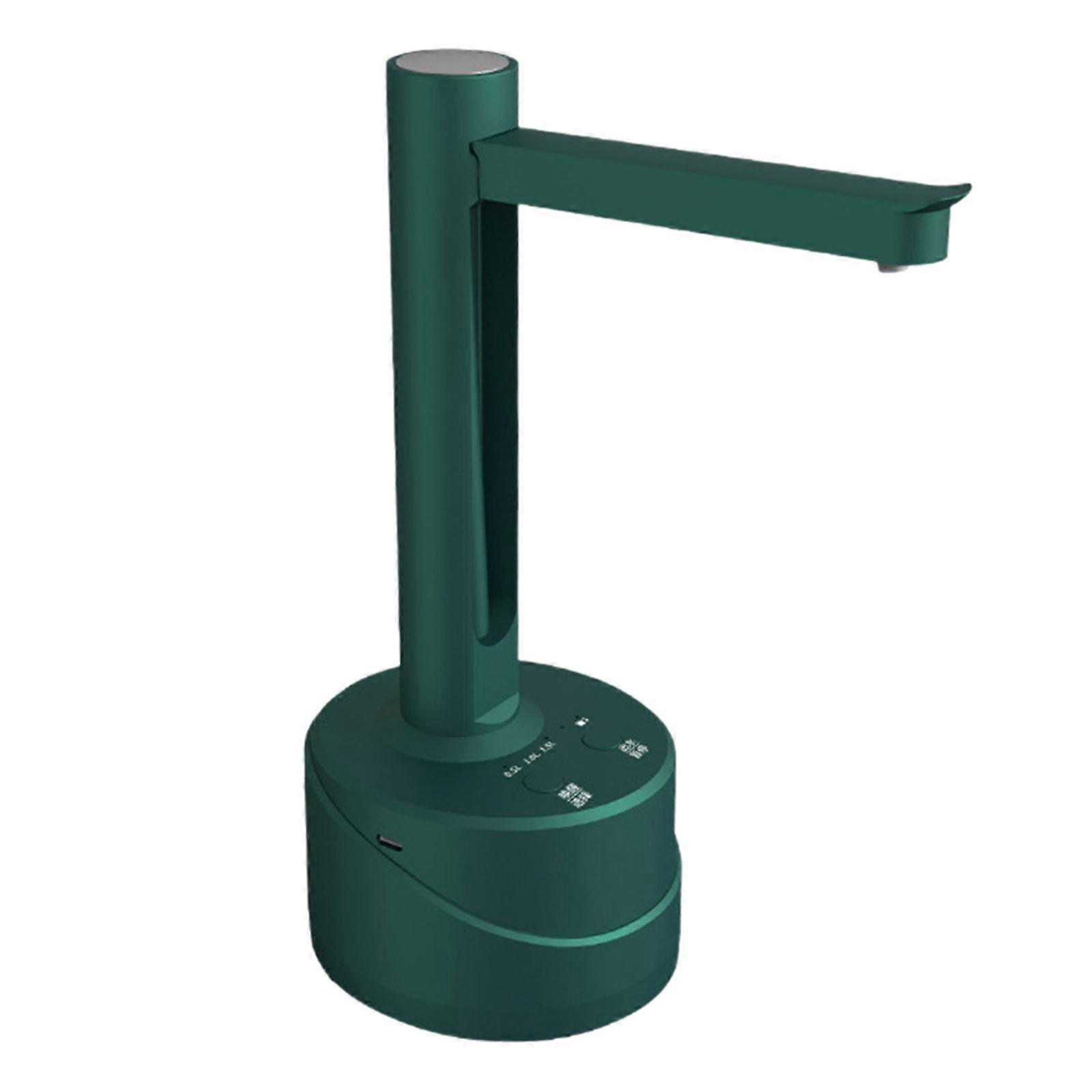Foldable Electric Water Pump Simple to Use USB Rechargeable Water Dispenser for 5 Gallon Container Water Dispenser  Green
