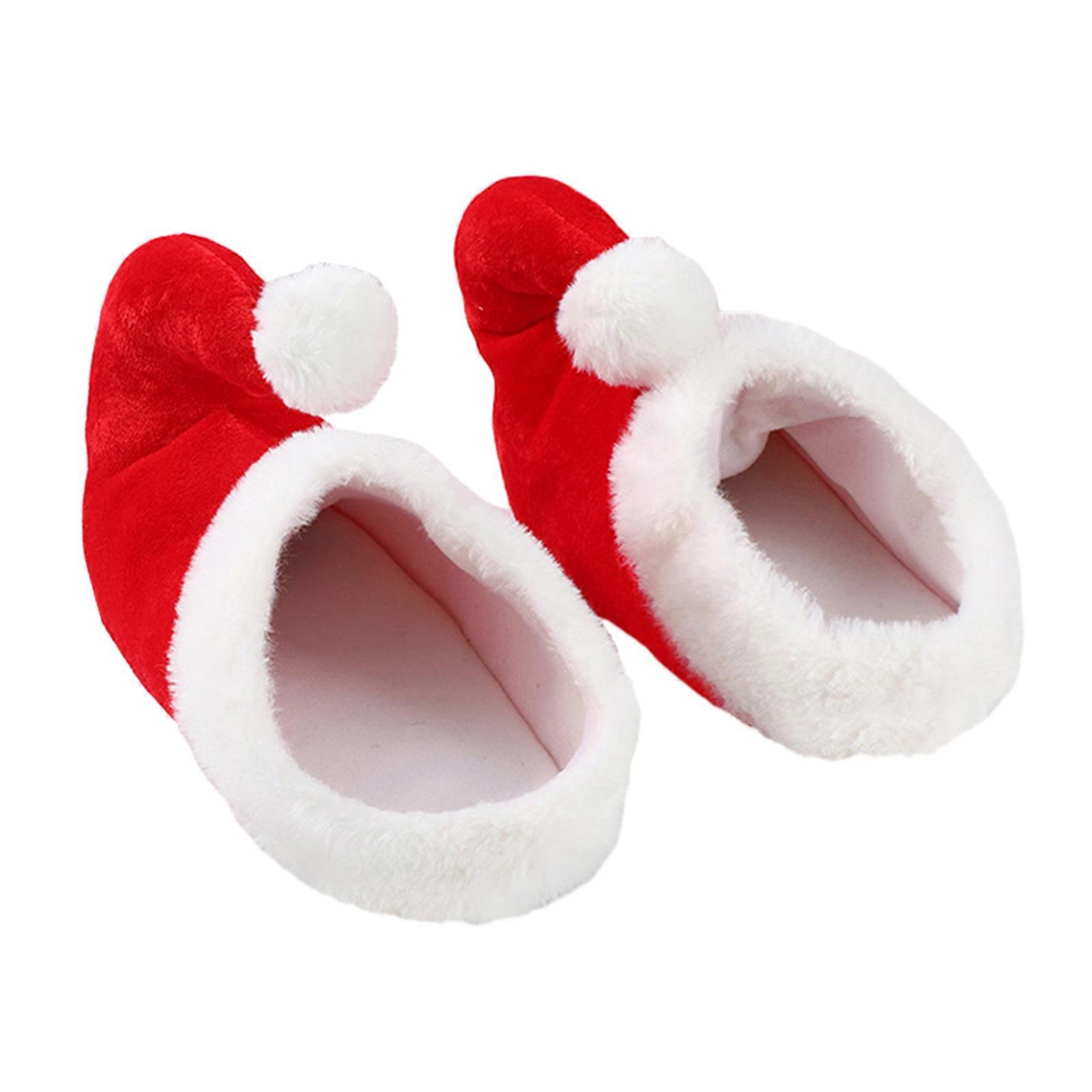 Men Womens Christmas Shoes Santa Slippers Booties Anti-Slip Socks