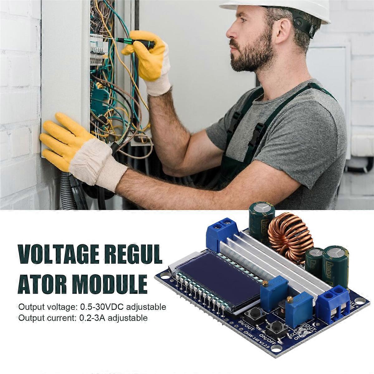 Adjustable Voltage Regulator Module with LCD Display