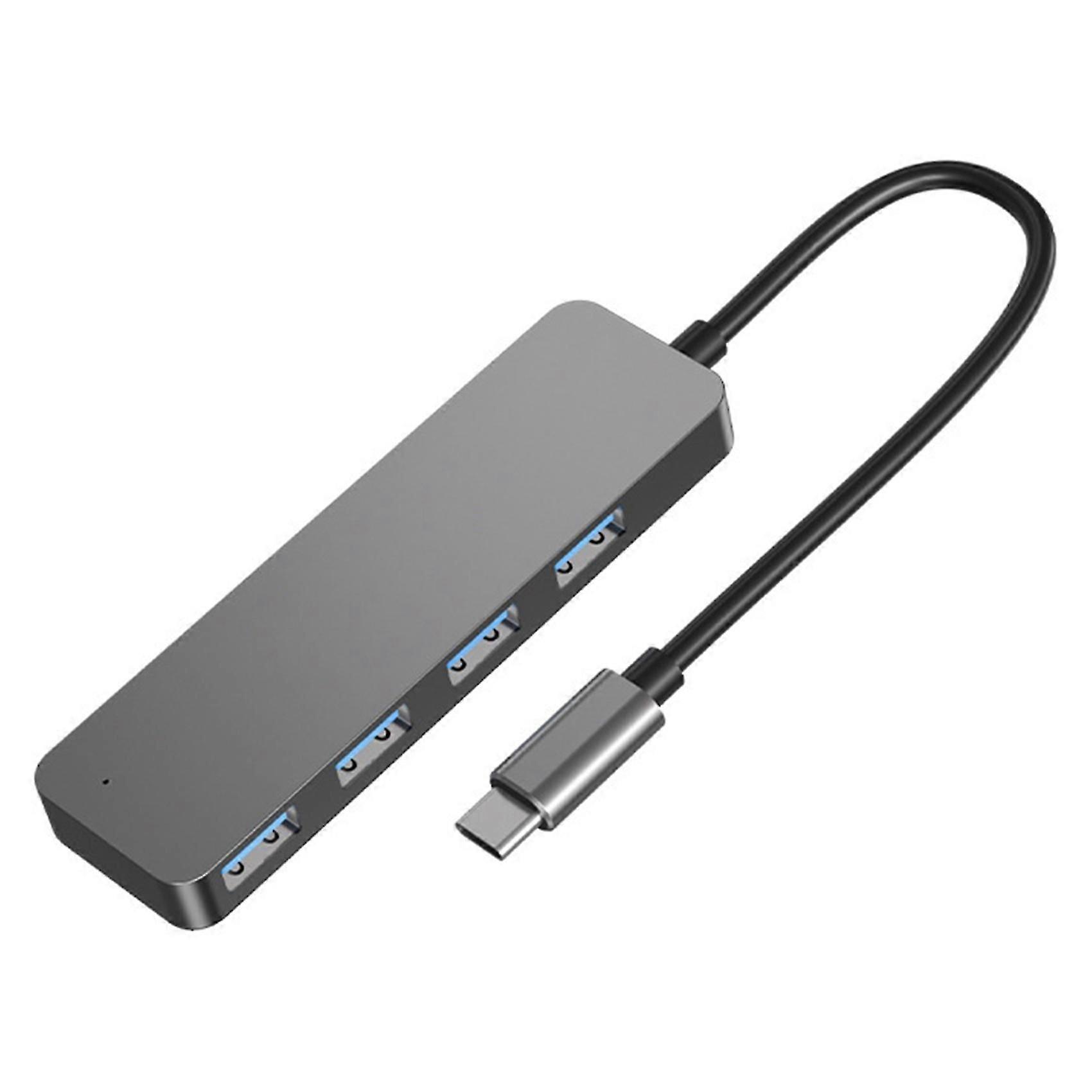 Type C HUB 4 Ports USB 3.0 Adaptor Splitter 5Gbps High-Speed Transmission Docking Station for Lapto