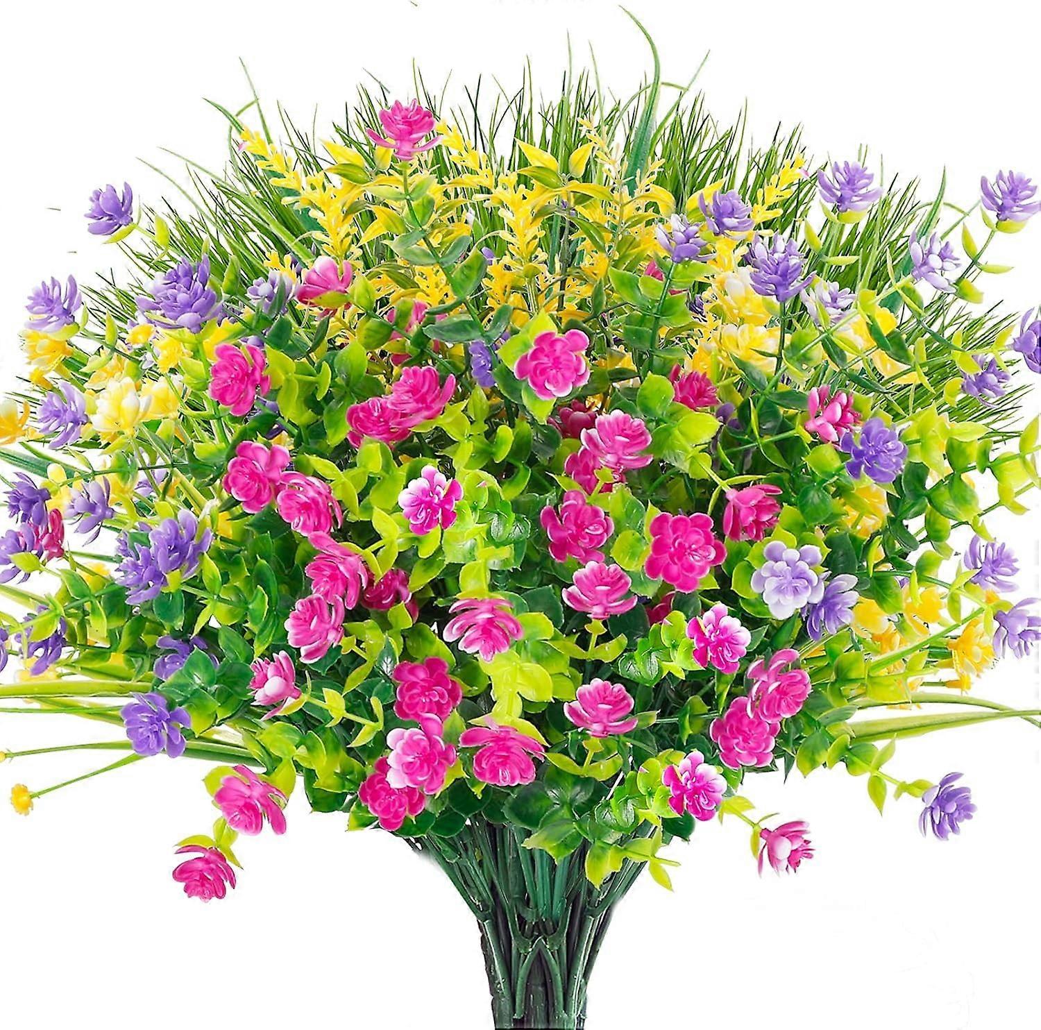 UV-Resistant Artificial Flowers for Grave Decoration - Durable Faux Floral Arrangements in Various Colors and Sizes