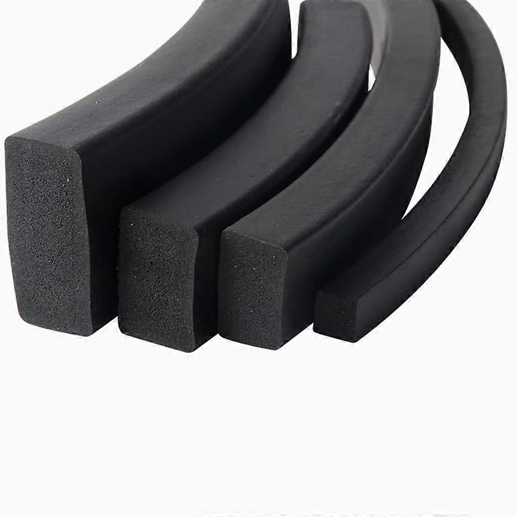 EPDM Rubber Foam Sponge Seal Strip, Flat Foam Rod Seal, 1 m Black, Sizes 2-10 Mm By 4-50 Mm