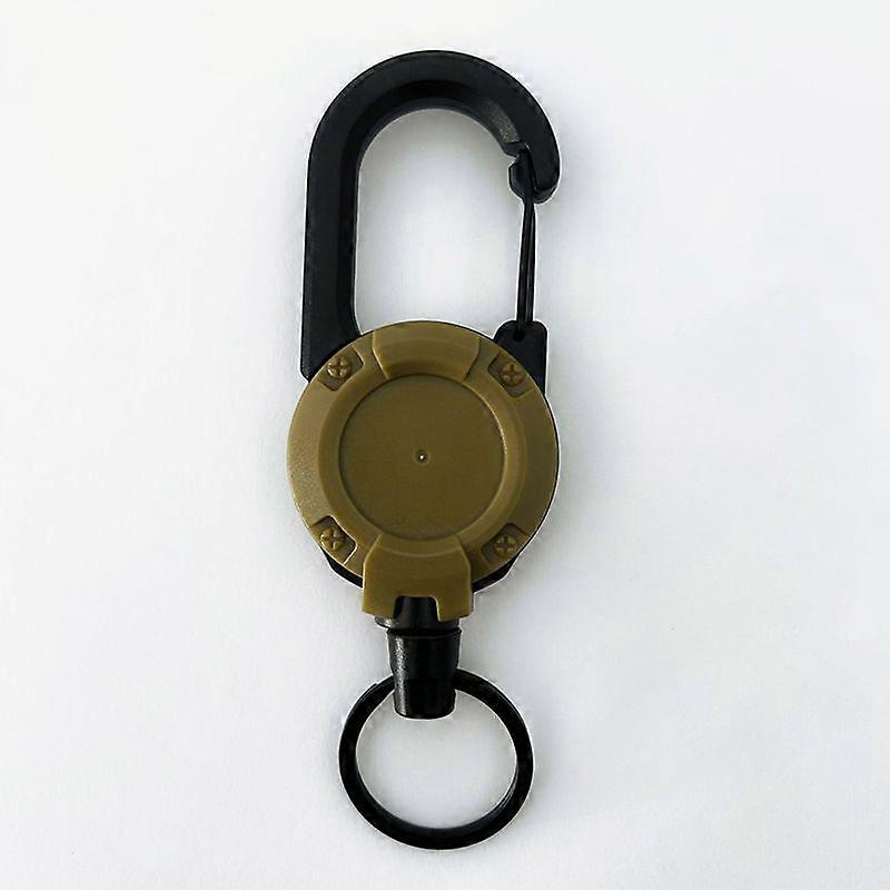 Luya Keychain, Automatic Retractable Anti-Theft Wire Tactical Keychain with Hook, Telescope Outdoor Tool