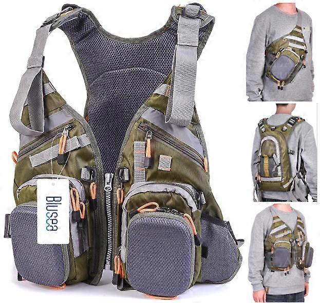 Fliegenfischen Spinnweste Rucksack