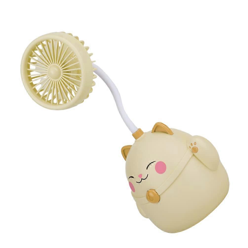 Cat مروحة حامل قلم قابلة للطي مروحة USB مروحة صغيرة لعشاق الرياضة المكتبية Lucky Fortune Cat