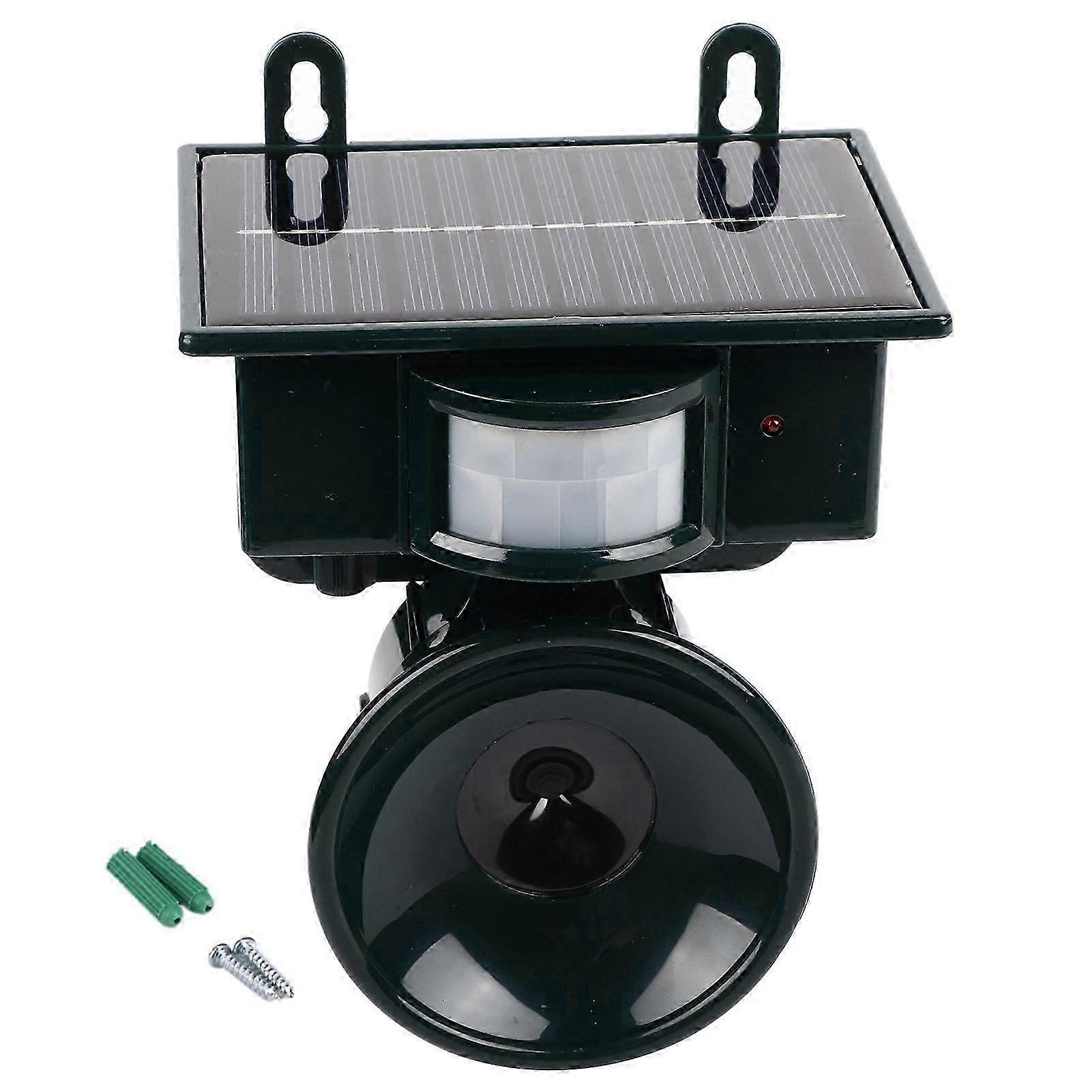 Solar Powered PIR Motion Sensor Ultrasonic Pest Repeller Bird Dog Cat Fox Mouse Chaser