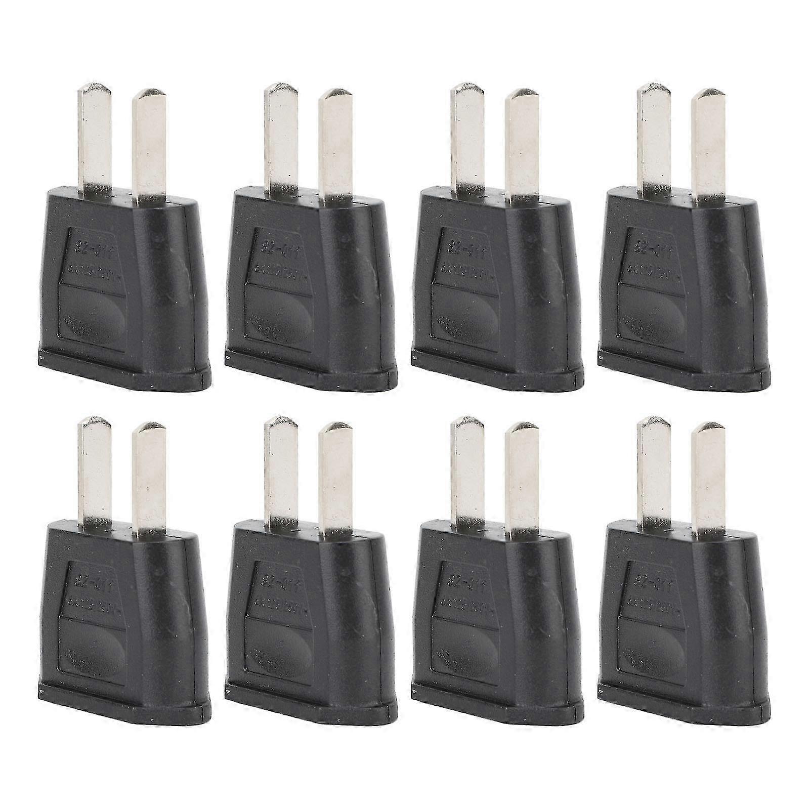 10PCS Universal Plug Adapter - Konvertieren Sie eine flache in eine runde EU-Steckdose für Reisen