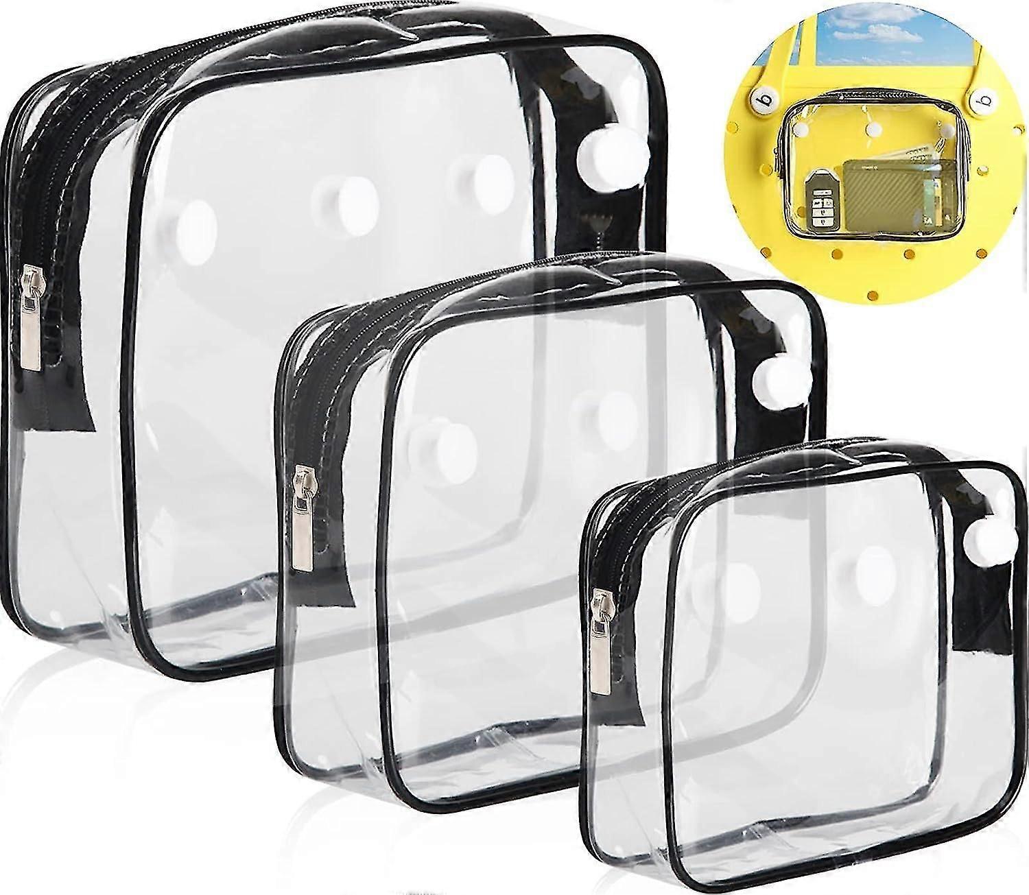 3 Packs Clear Zipper Insert Bag For Bogg Beach Tote Bag, Clear Bogg Beach Tote Bag Accessories, Divider Storage Inner Pouch