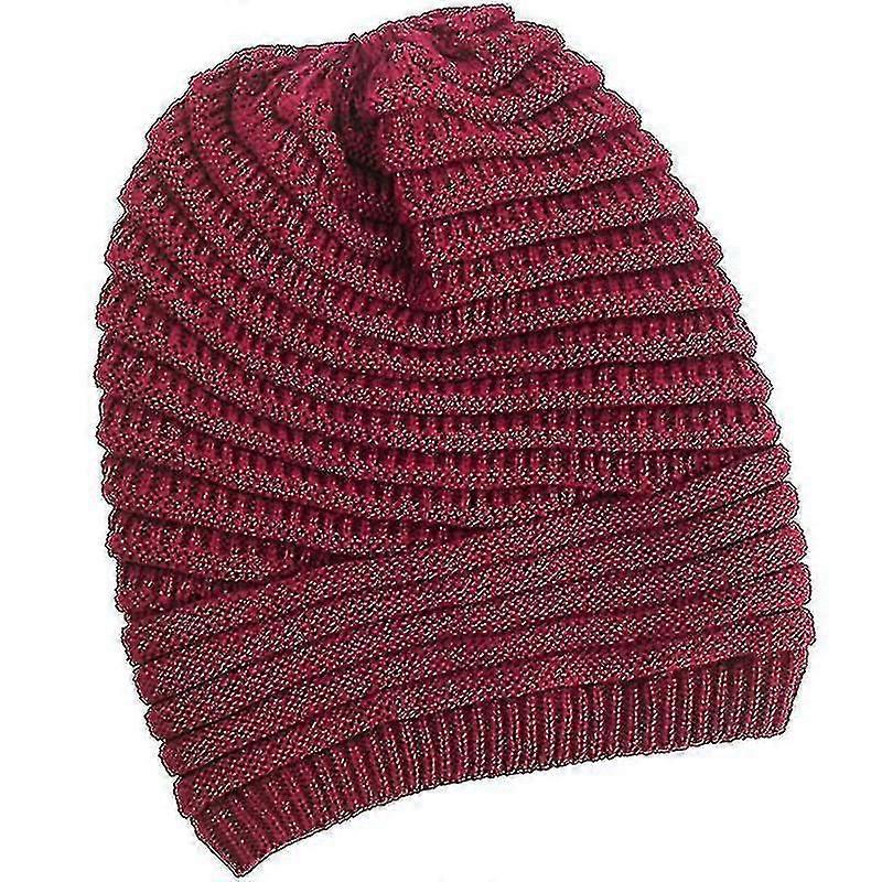 Womens Knitted Slouchy Beanie Hat Winter Warm Cap