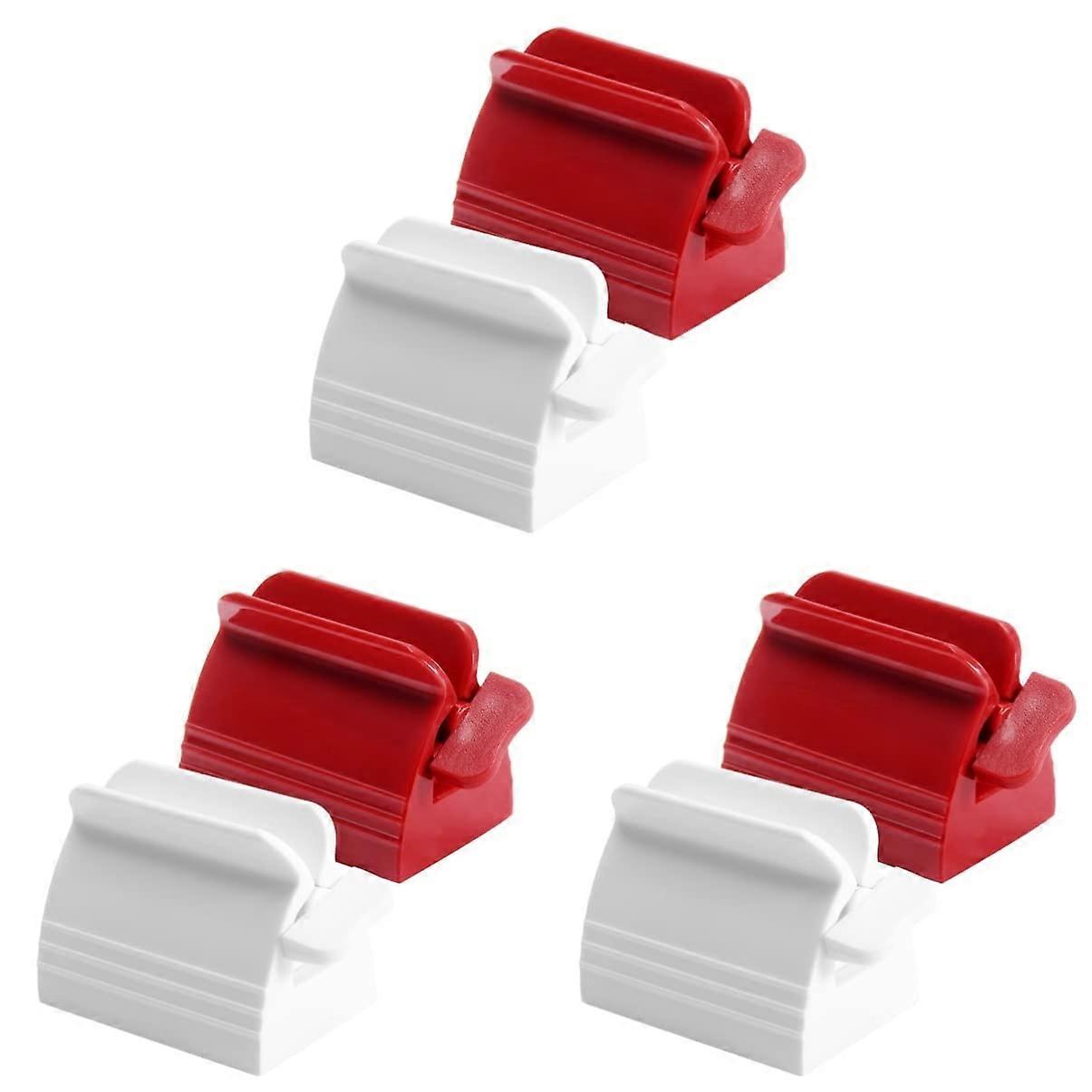 6 Pcs Tube Dispenser Squeezer for Toothpaste, Cream, and Lotions - Plastic, Easy Grip Design, Compact Size
