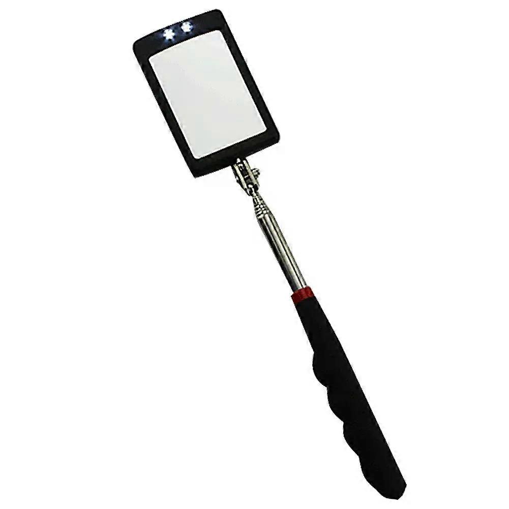 360 Inspection Mirror LED Light Telescoping Mirrors Extend Mechanic Tools Inspection Mirror Telescopic Handle Repairing Tools