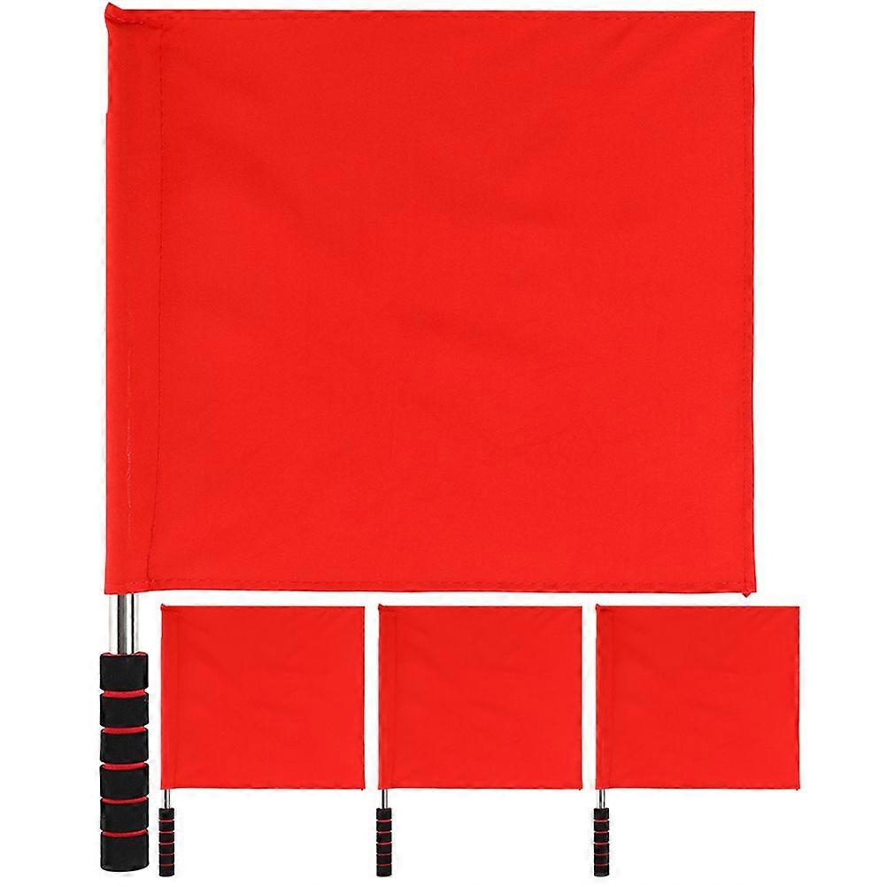 4pcs Flags Traffic Signal Flags Referee Warning Signal Flags Sports Accessory