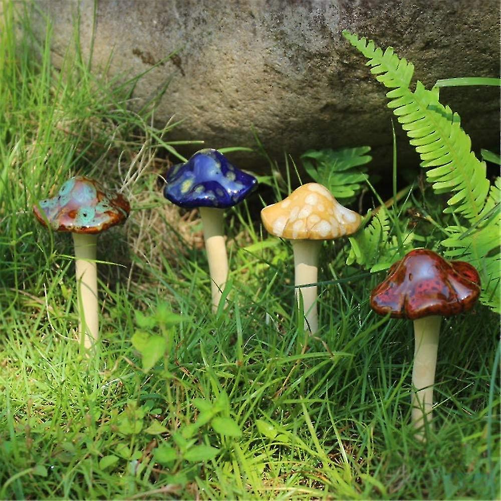Danmu Garden Decor, 4pcs (random Color)mushroom For Garden, Yard
