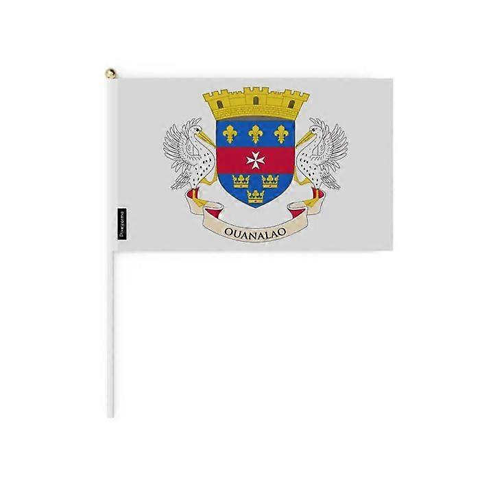 Mini Flag of Saint Barthélemy – 14 x 21 cm – Handheld – Polyester – 1 piece