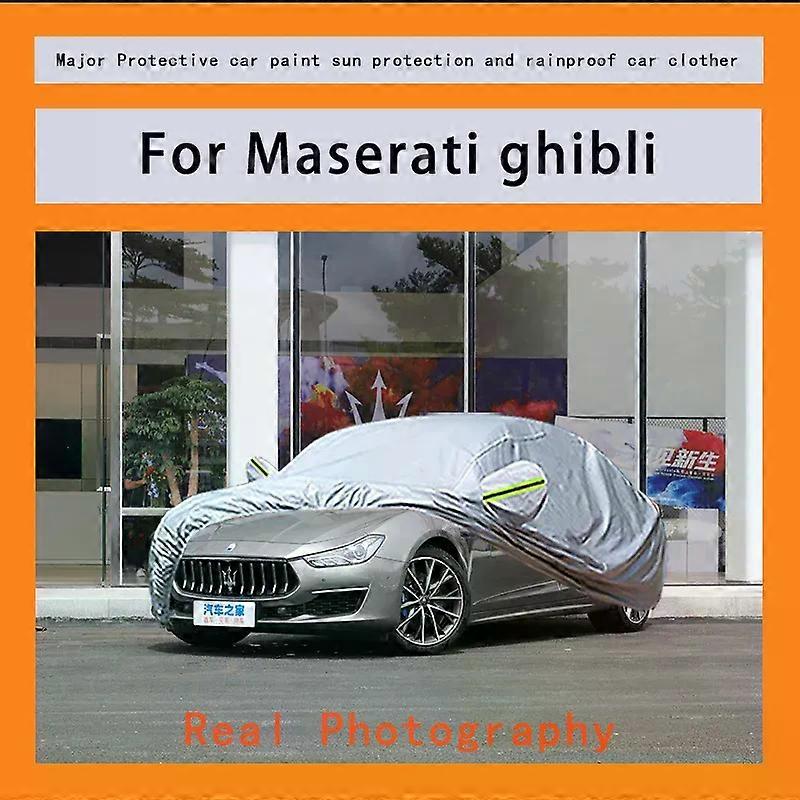 עבור מזראטי כיסוי גיבלי גשם כפור שלג אבק הגנה עמיד למים כיסויי מגן חיצוניים לרכב אנטי UV חיצוני שמש מחזיר אור