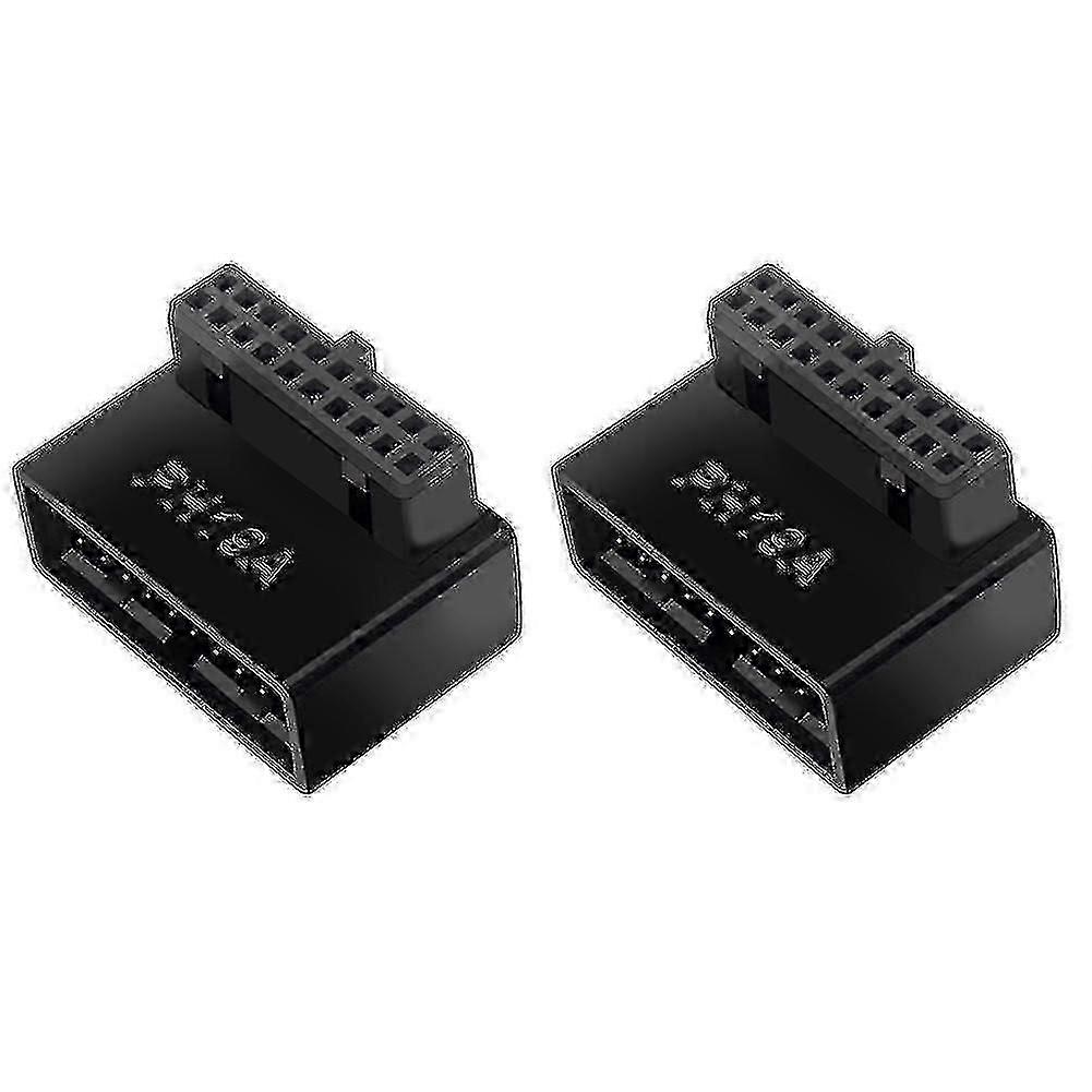 2pcs PH19A Computer Motherboard Header USB3.0 19/20Pin Socket Converter for Desktop Motherboard Adapter Upgrade PC Internal Connector for Enhanced Com