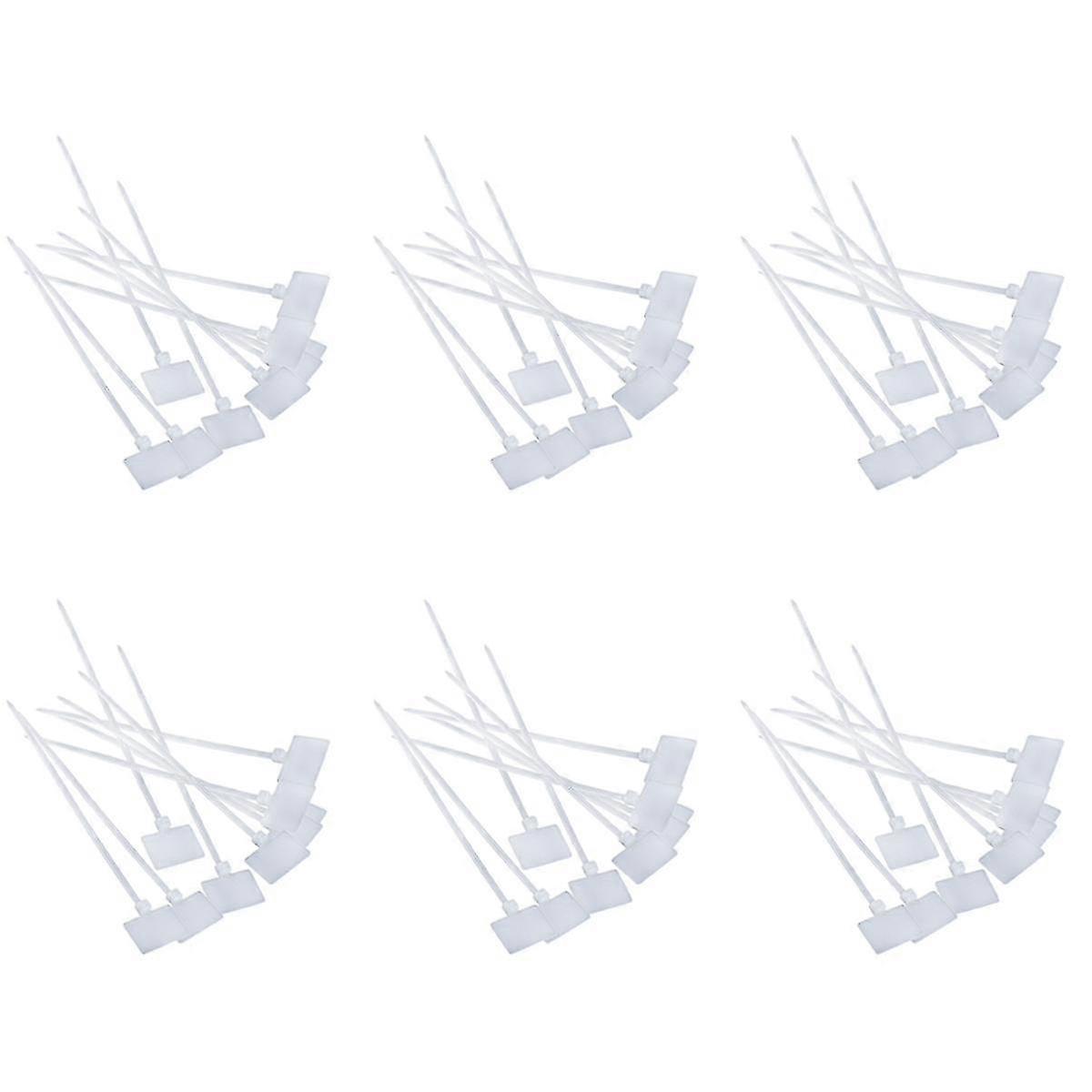 300Pcs Nylon Cable Tie Label Self-Locking Network Zipper Trim Wrap Ring Line Label
