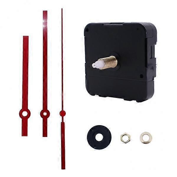 2X Silent Wall Clock Movement with Pointer for DIY and Repair black red pointer