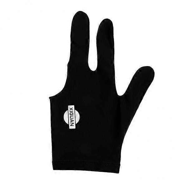 2X 1pc Schwarz Spandex Billardhandschuh Snooker Billard Queue Linke Hand 3 Finger