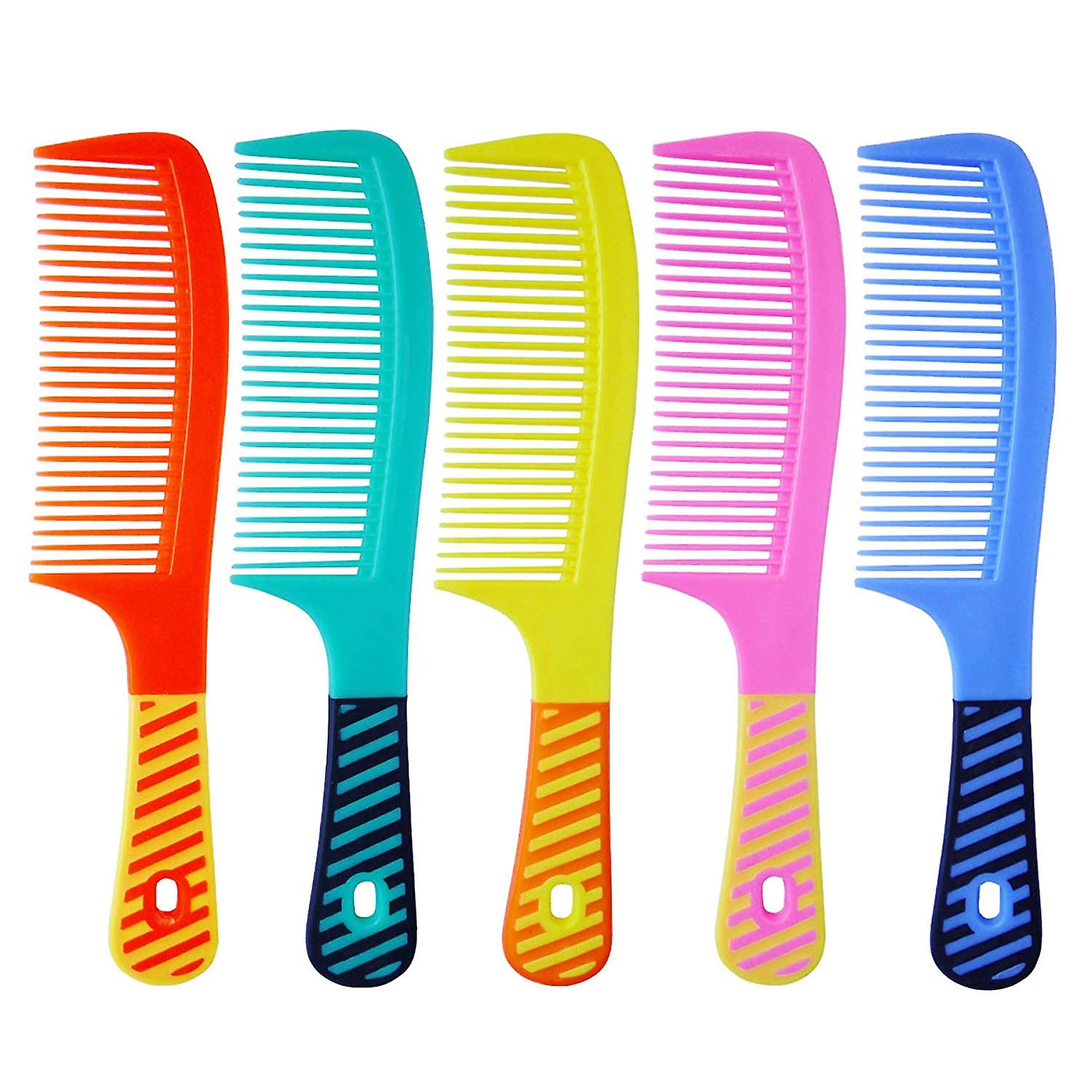 5 Pcs Combs For Women, Tooth Comb Set, Styling Essentials Round Comb With Handle