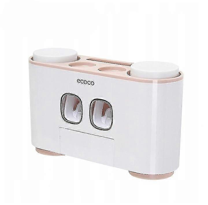 Bathroom Shelf Wall Bracket Automatic Pink Toothpaste Squeezer