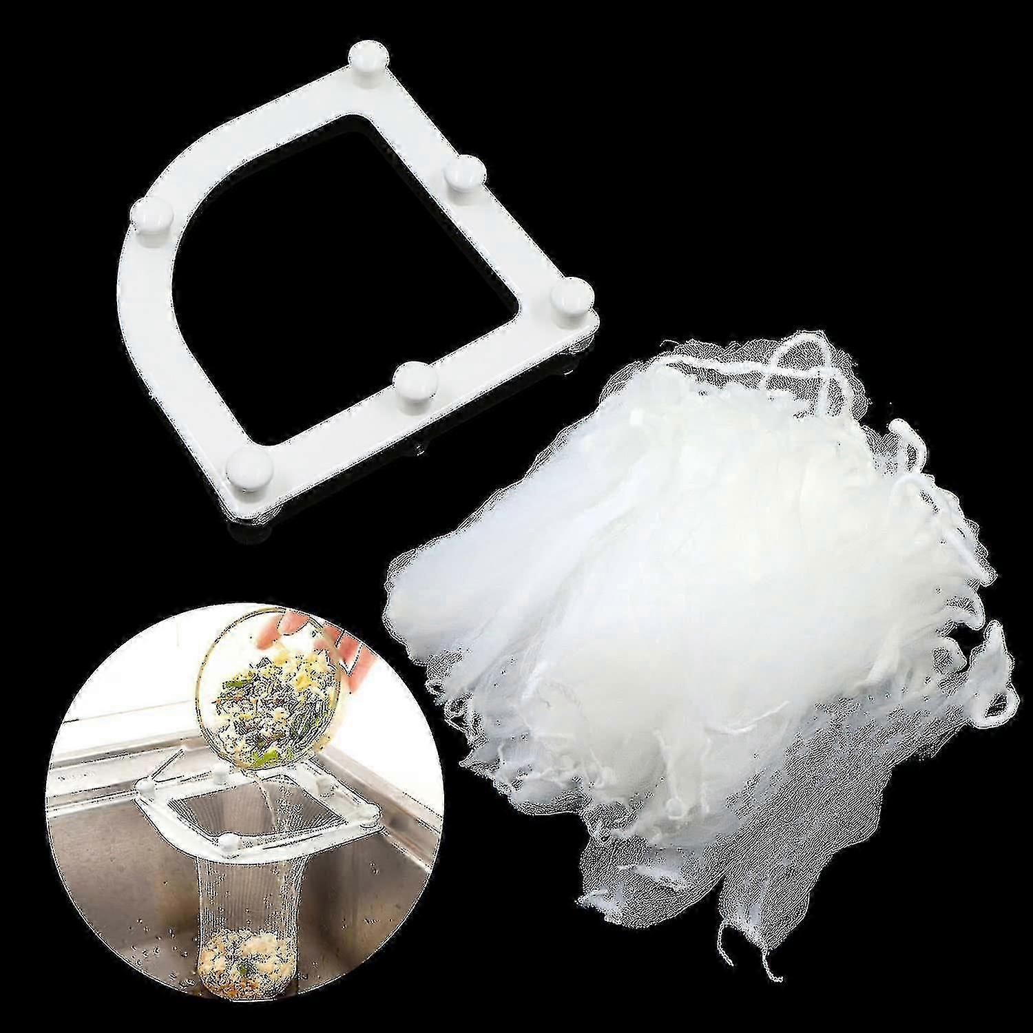 Strainer Drainer Mesh Sink Strainer - Triangular Strainer Drain Sink Bag Kitchen Organizer With 50 H
