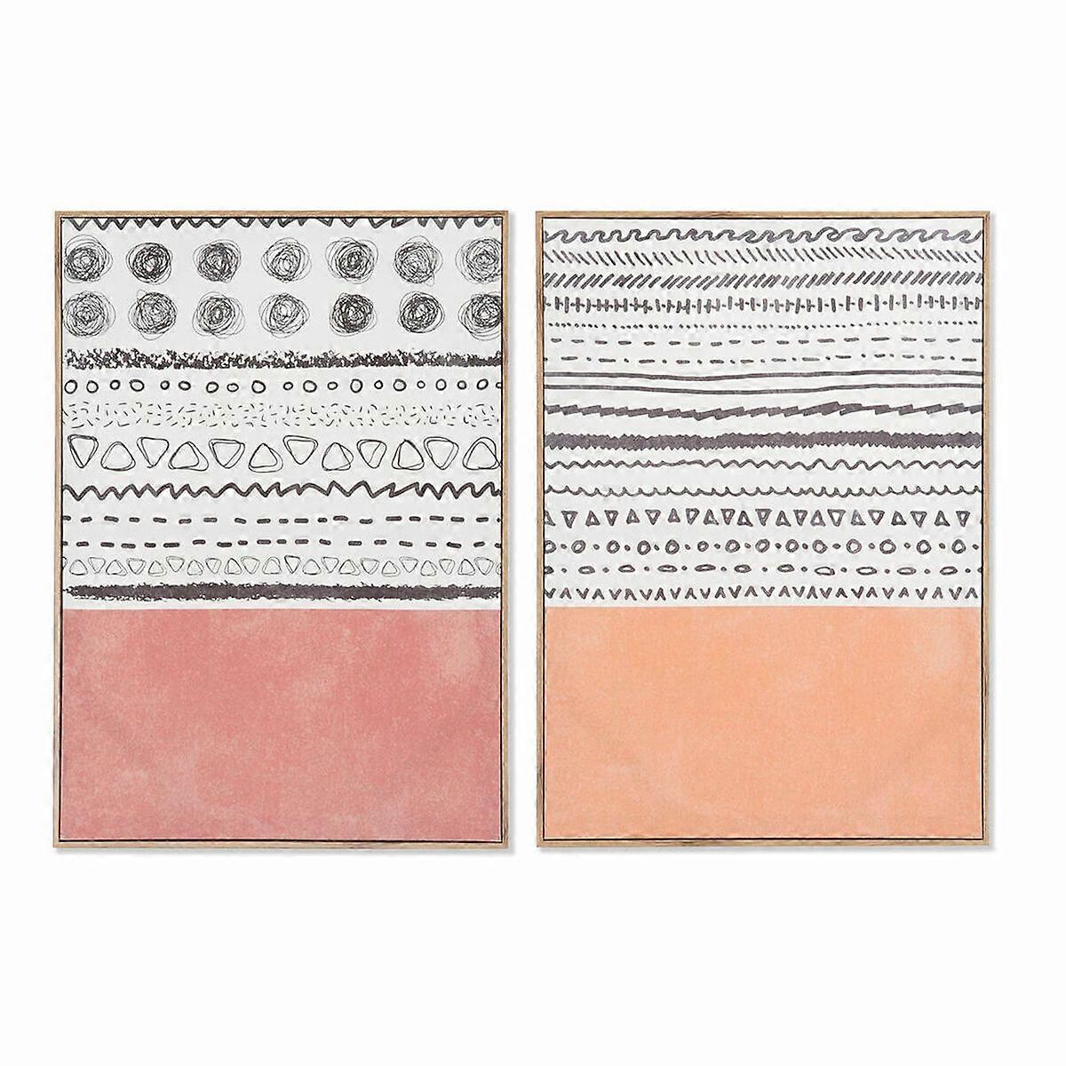 Canvas DKD Home Decor Canvas Wood MDF 50 x 3 x 70 cm