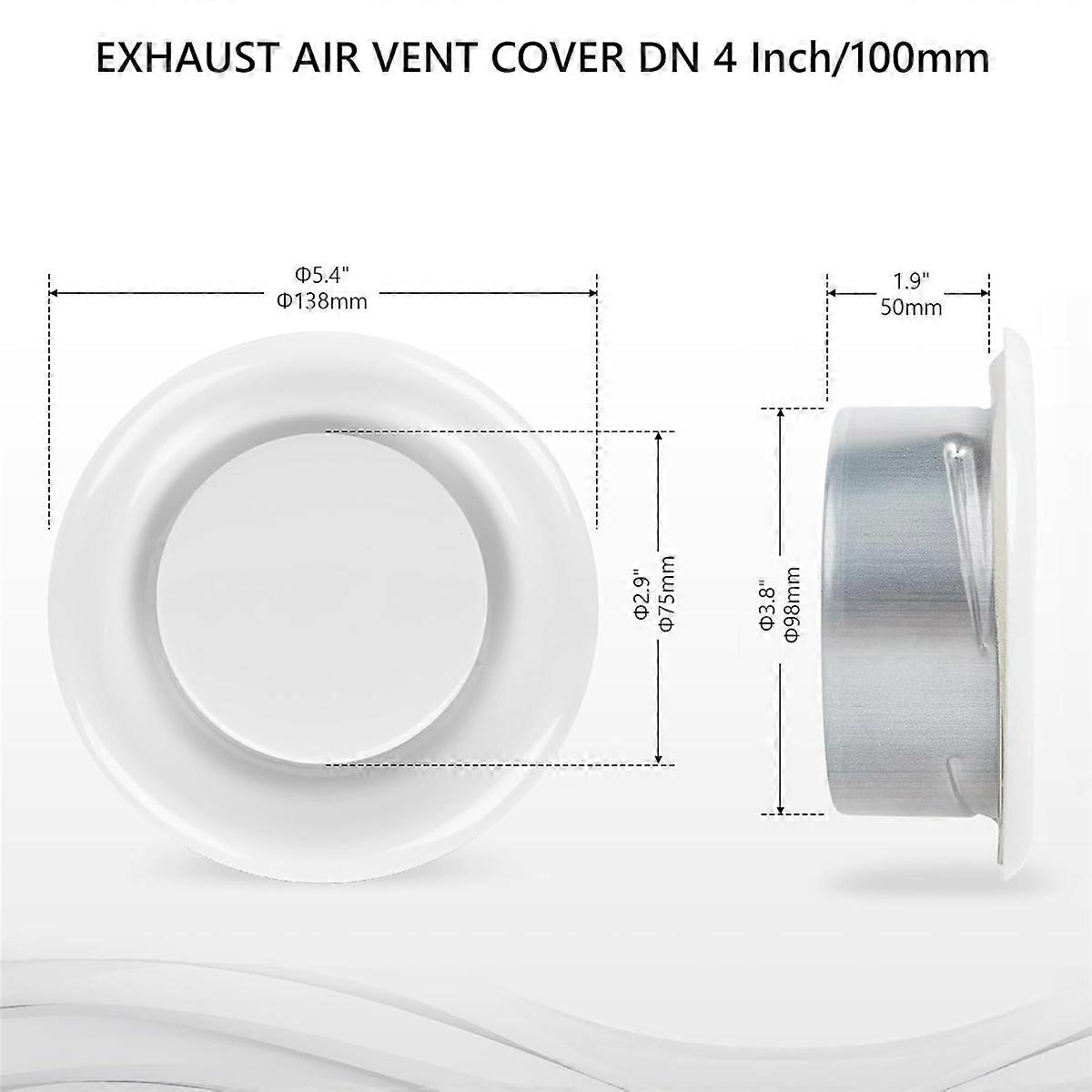 Exhaust Vent Ducting Ventilation Ceiling Air Vent Cover 4inch