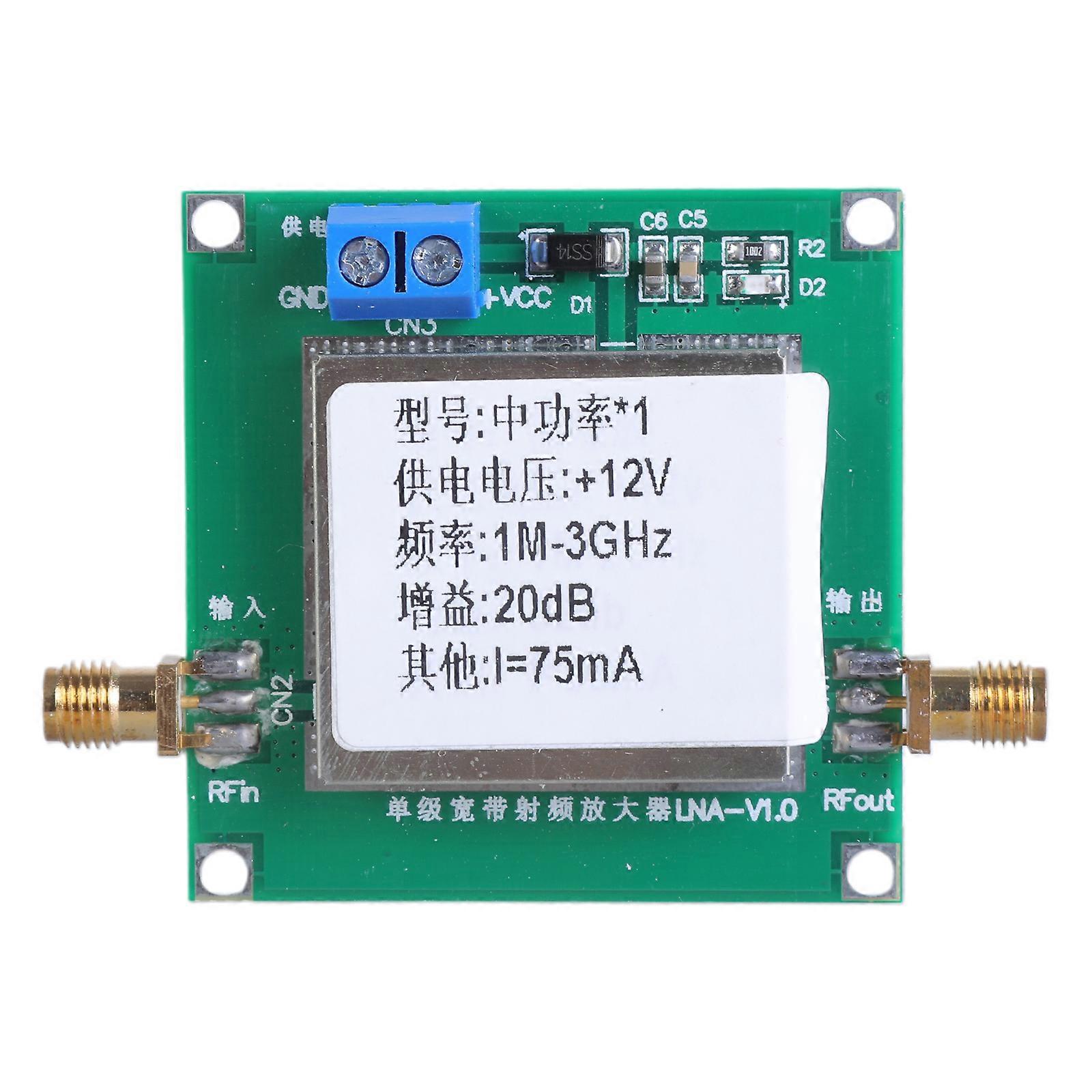 Versatile Low Noise Amplifier Module for UHF VHF , 1M-3GHz with 20dB Gains, Amplifier for Radio Enthusiasts