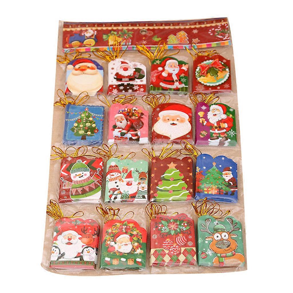 1 sett mini julekort hengekort for juletregave