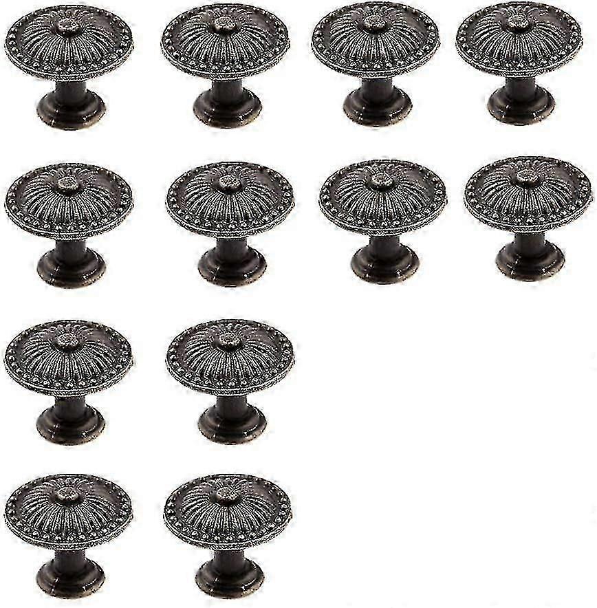 12 pieces Bronze Vintage Cabinet Knobs for Dresser Drawer