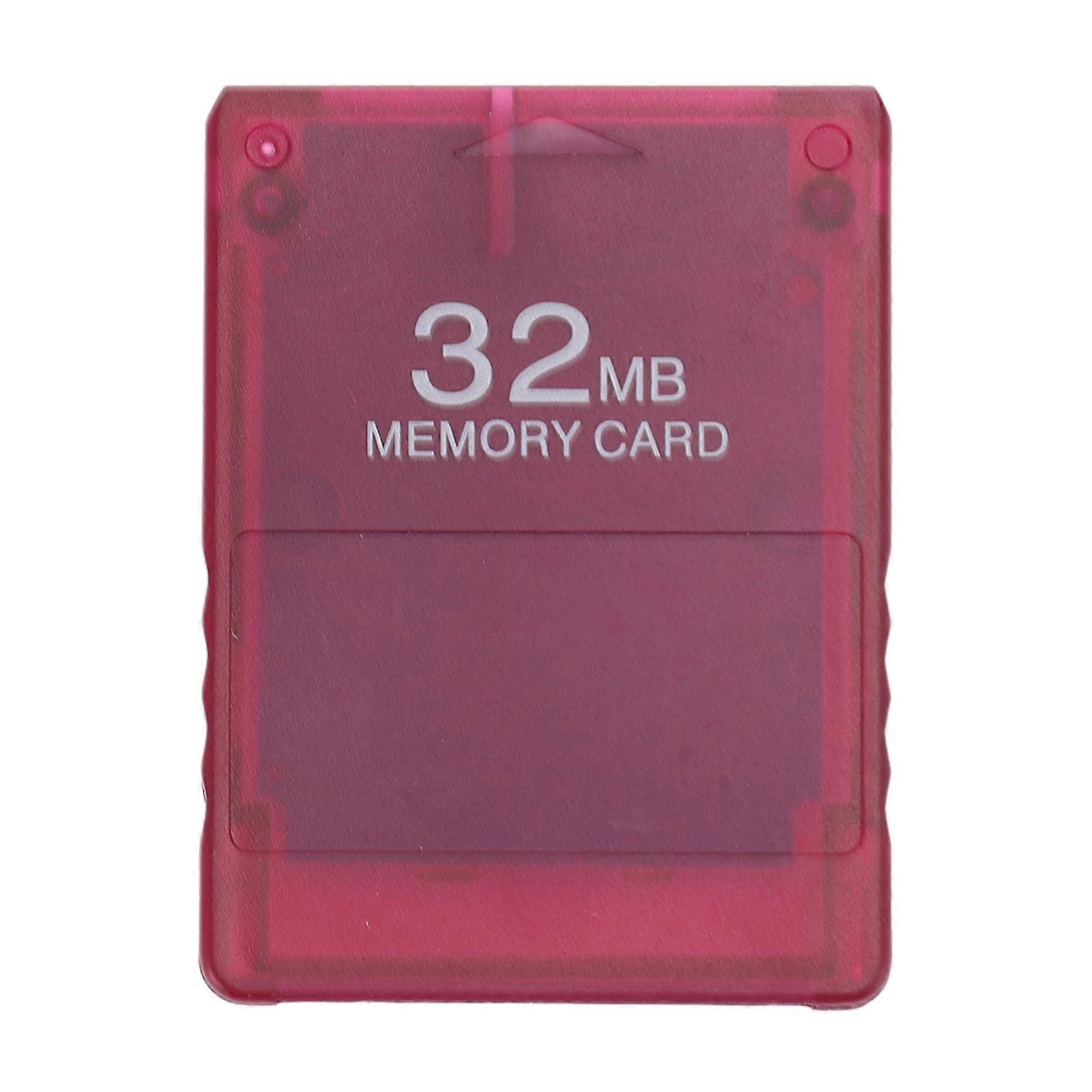 32MB Transparent Red Game Memory Card for Console - Store & Boot Games Easily