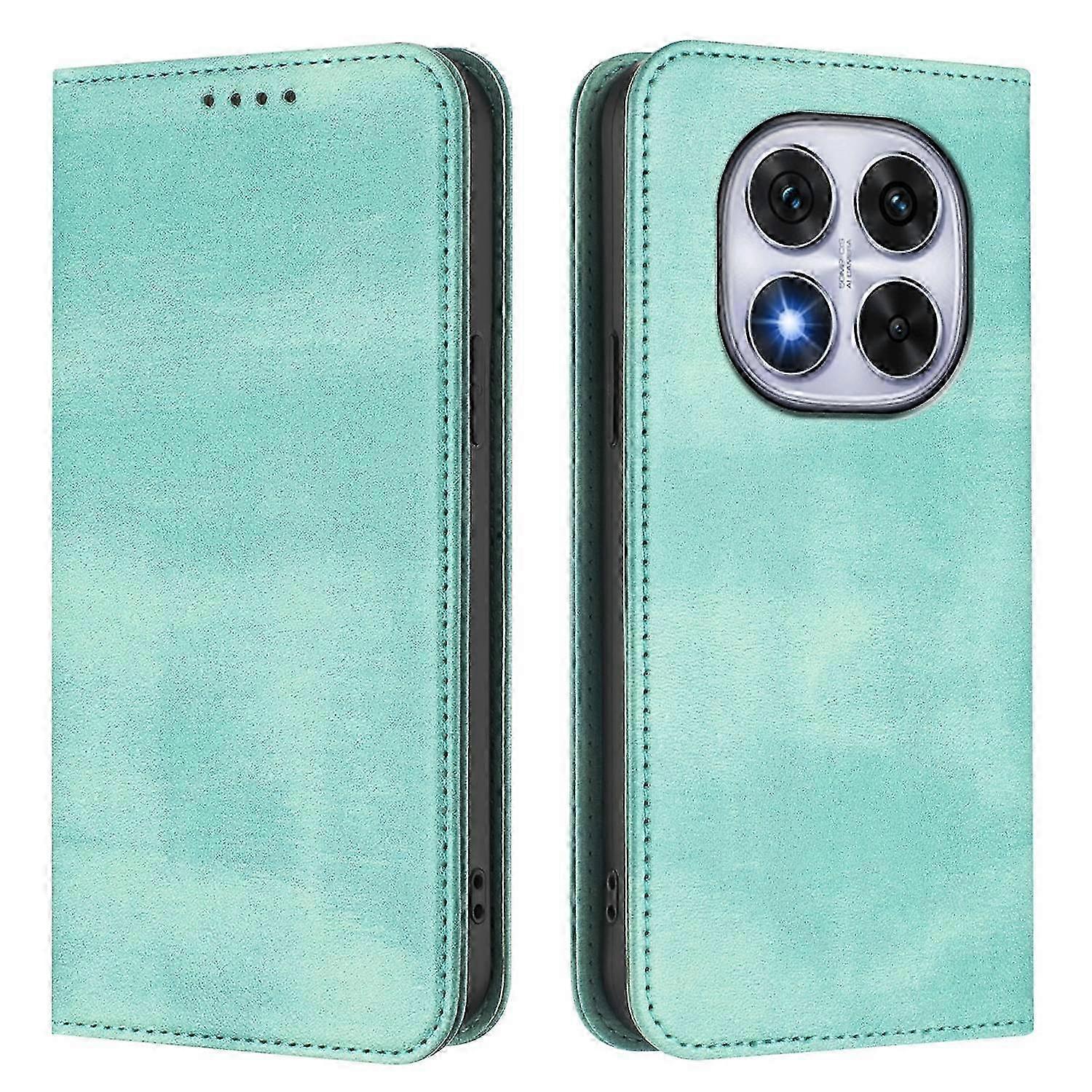 Redmi Note 14 Pro 5G Wallet Case - RFID Blocking Leather Cover with Retro Texture