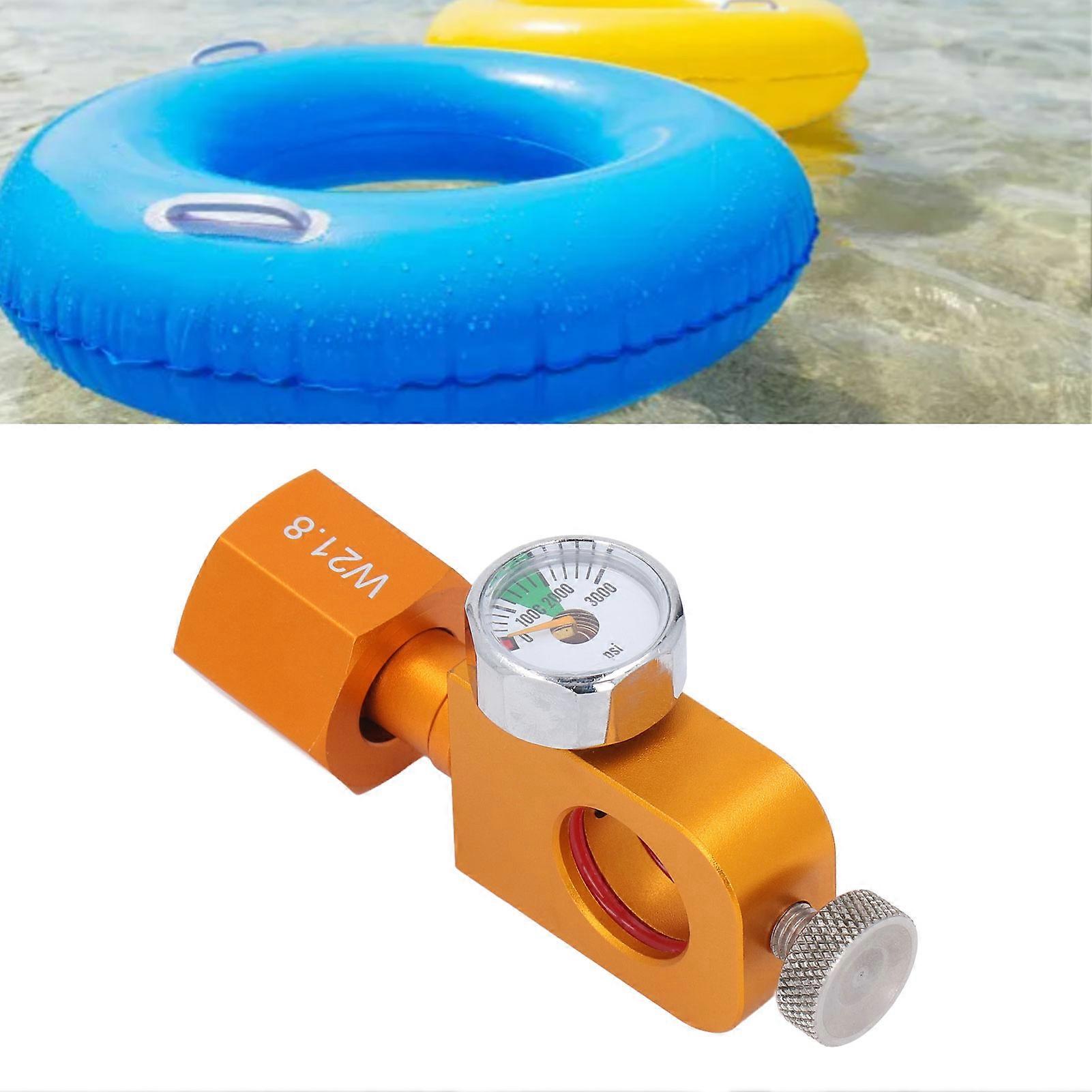 W21.8 Soda Carbonator Refill Adapter Professional High Accuracy CO2 Refill Adapter with Pressure Gauge and Deflating Function 