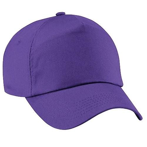 Beechfield Plain Mens Hat Original 5 Panel Baseball Cap