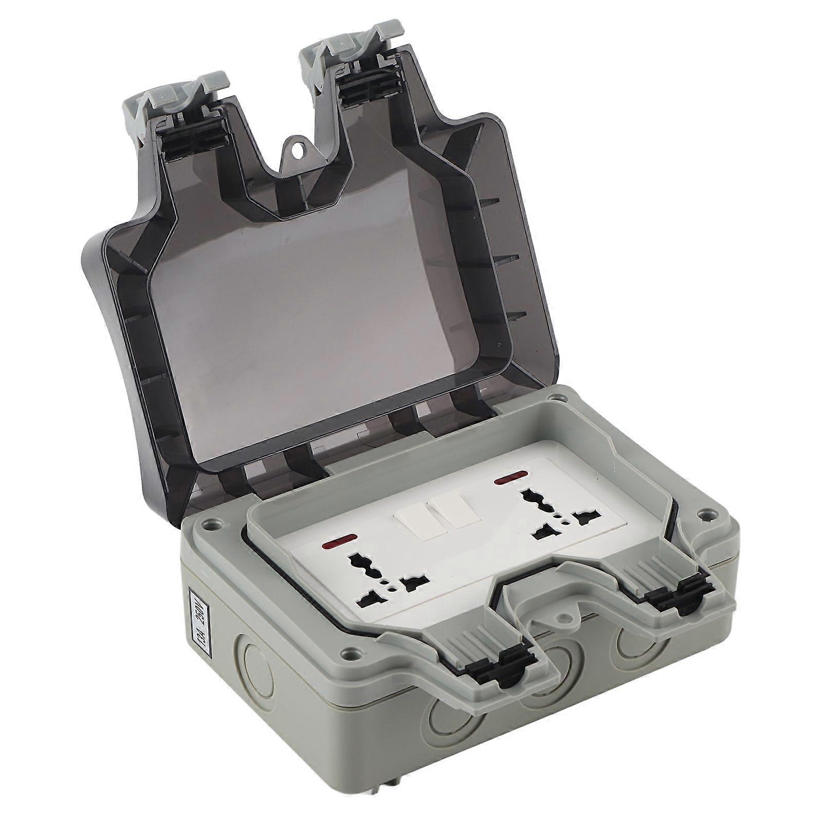 High quality  2 three-hole (multi-function) + 2 switches (with lights) Outdoor