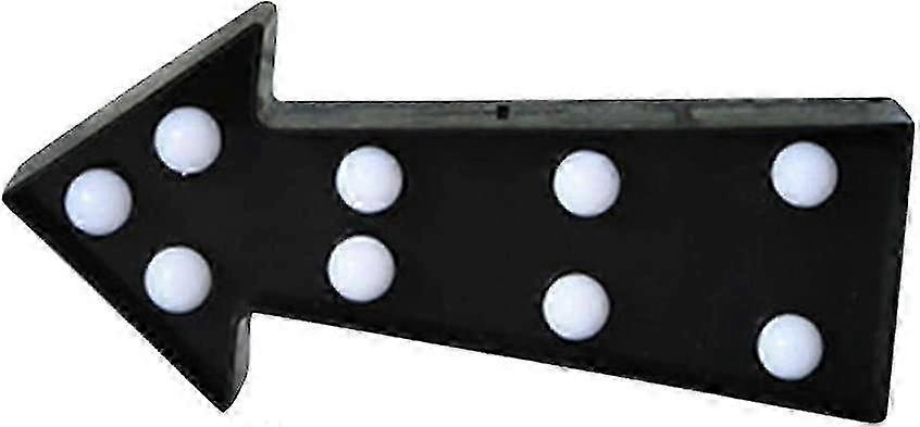 ضوء تسجيل السهم LED - ديكور حائط سرادق سهم بلاستيكي (1 قطعة ، أسود)