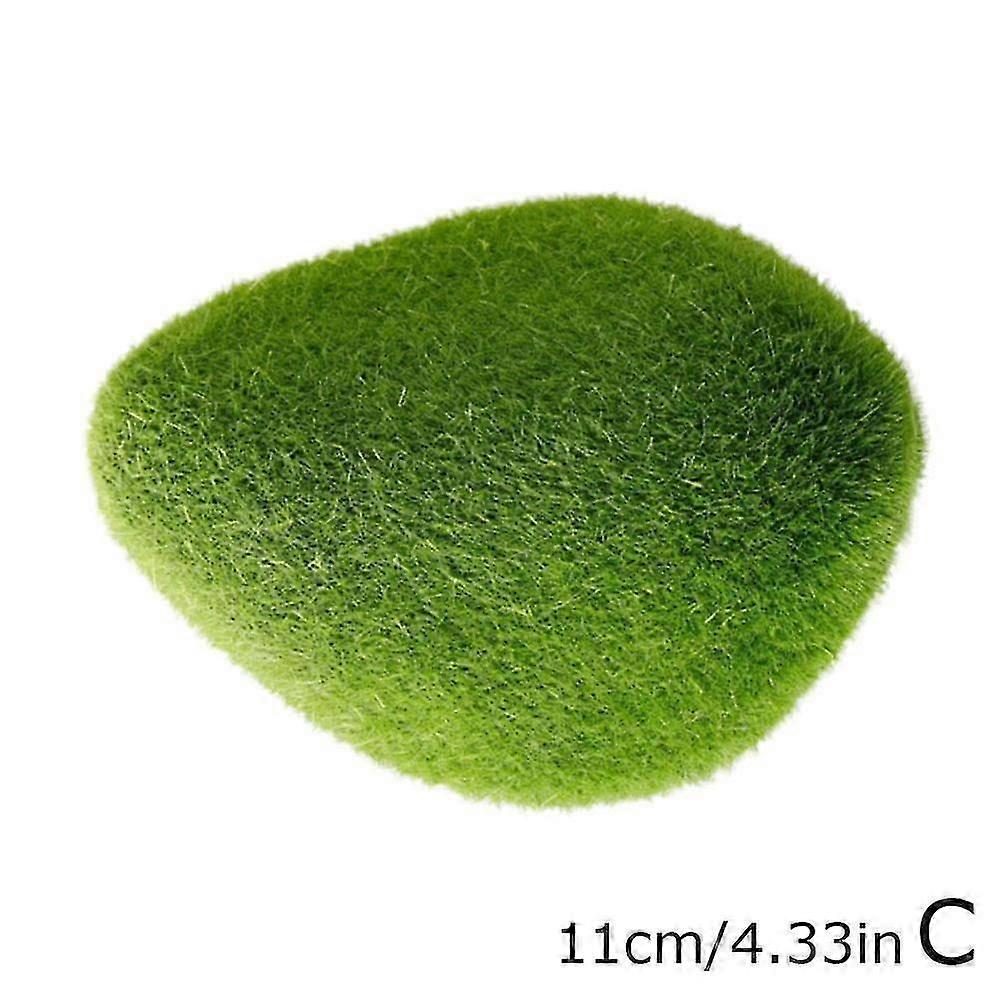 Artificial Moss Stone Rocks with Grass Simulation for Aquarium Decor, Mini Landscape Ornament